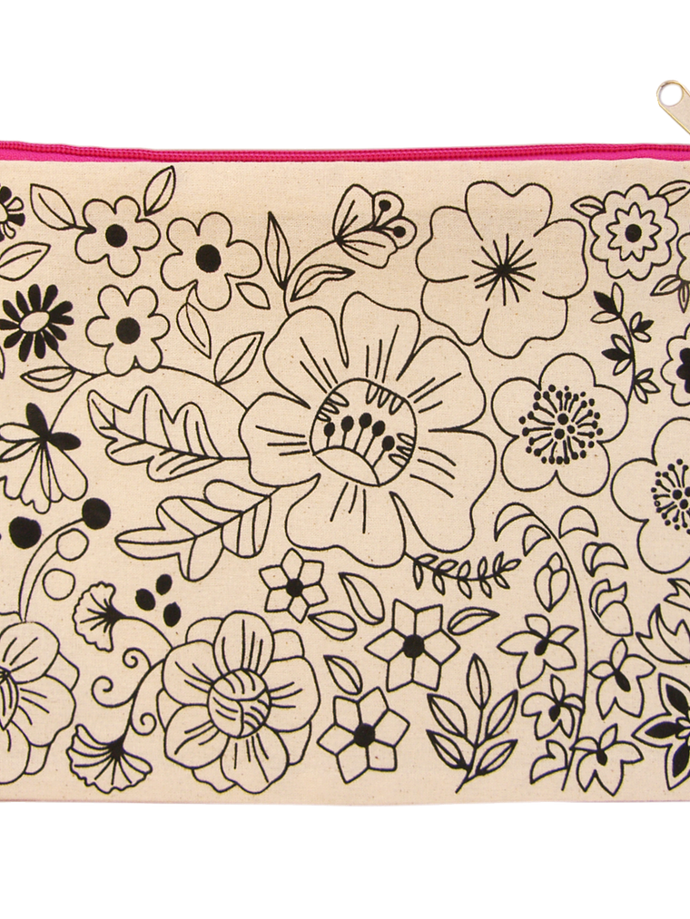 Estuche de tela flores pradera 1