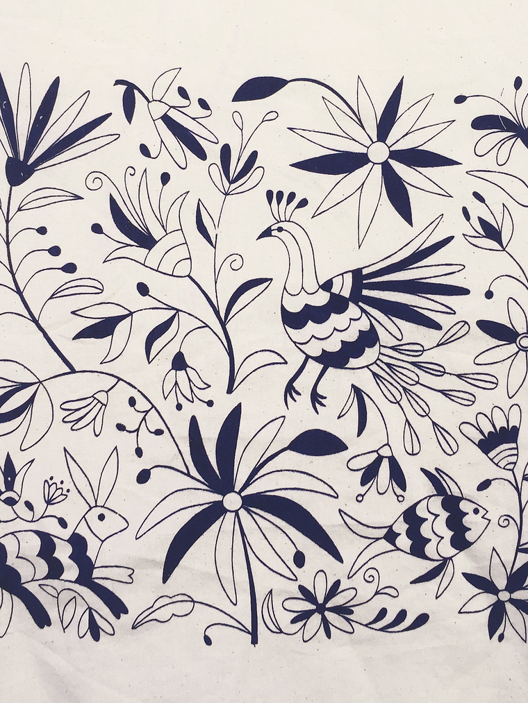 Funda Cojín Tenango, impresa en serigrafía 2