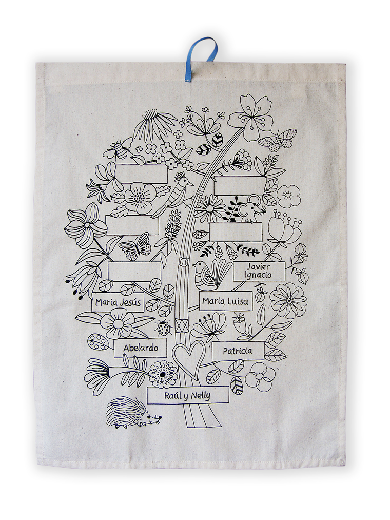 Árbol de familia, impresa en serigrafía 1