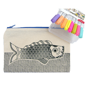 Kit para pintar estuche de tela Koinobori 8 Colores