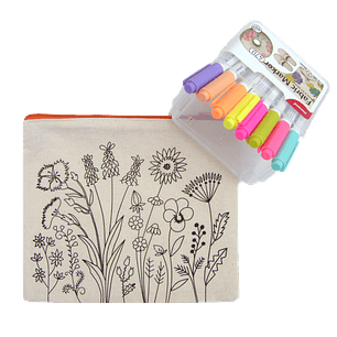 Kit para pintar estuche de tela Hierbas 8 Colores