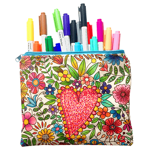 Kit para pintar estuche de tela flor 16 C