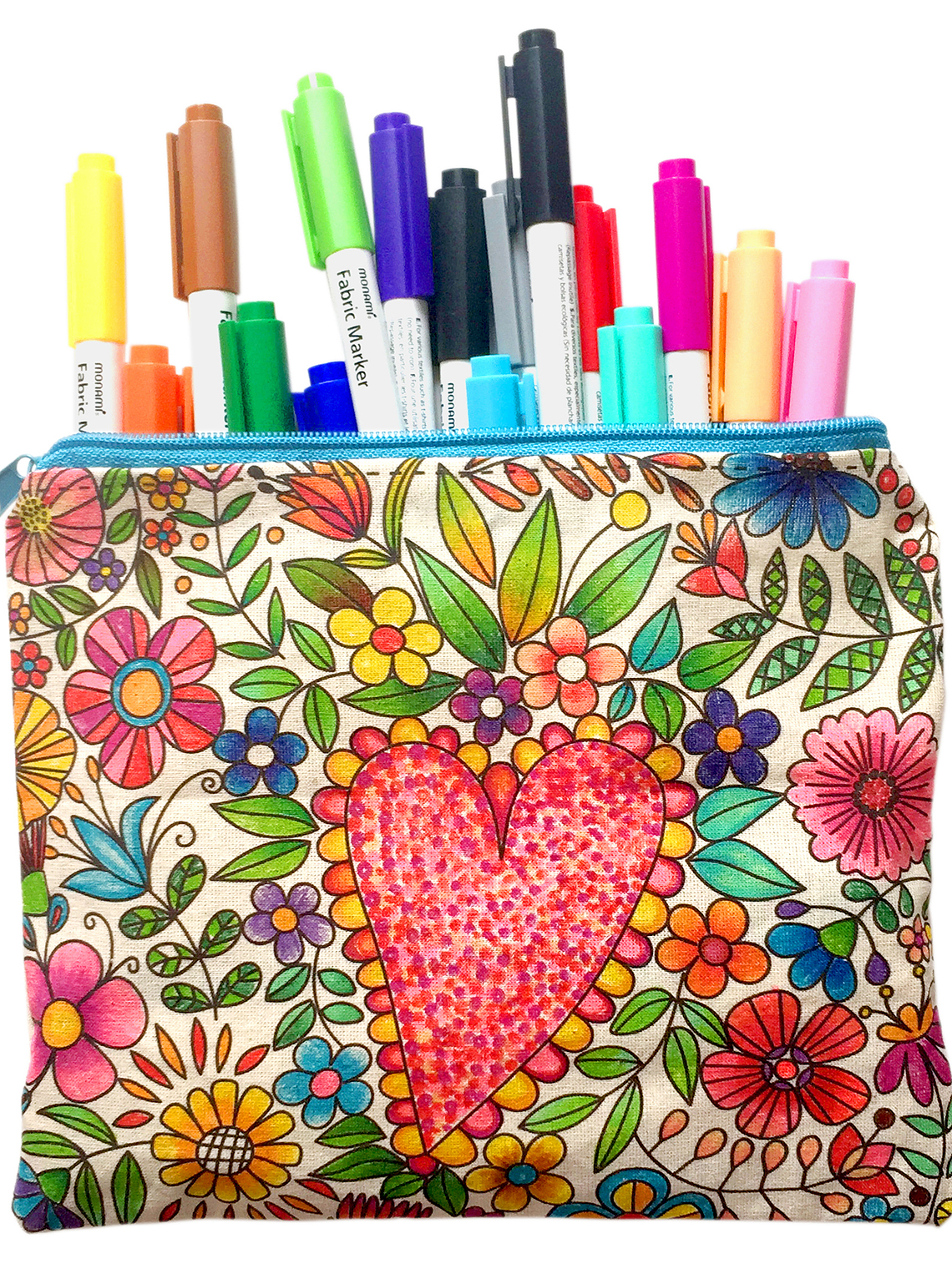 Kit para pintar estuche de tela flor 16 C 1