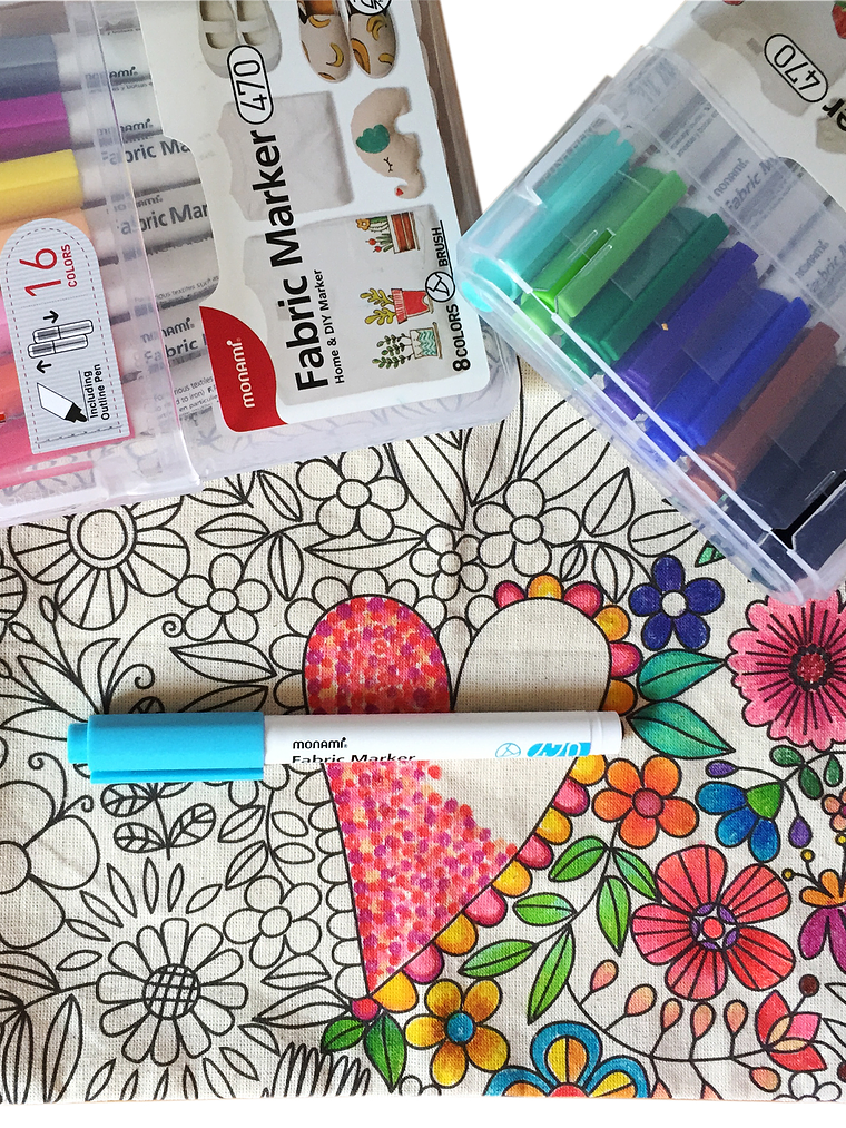 Kit para pintar estuche de tela flor 16 C 2