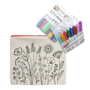 Kit para pintar estuche de tela Hierbas 16 C