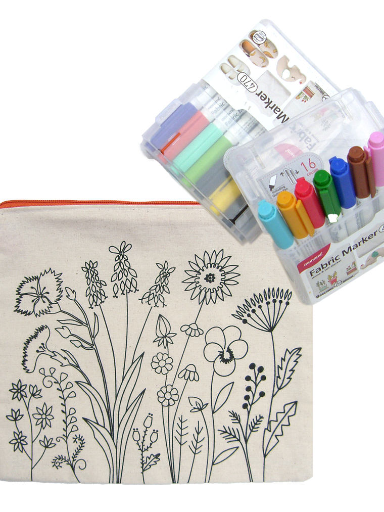 Kit para pintar estuche de tela Hierbas 16 C 1