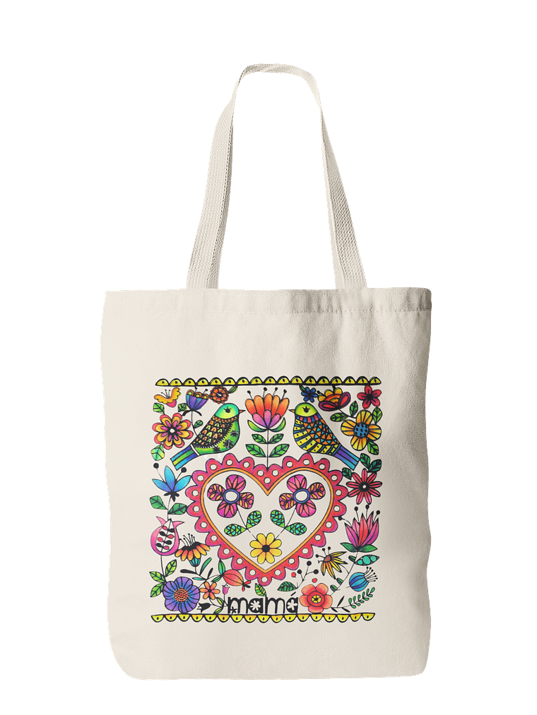 Kit para pintar bolsa tela Mamá impresa en serigrafía 16 colores 3