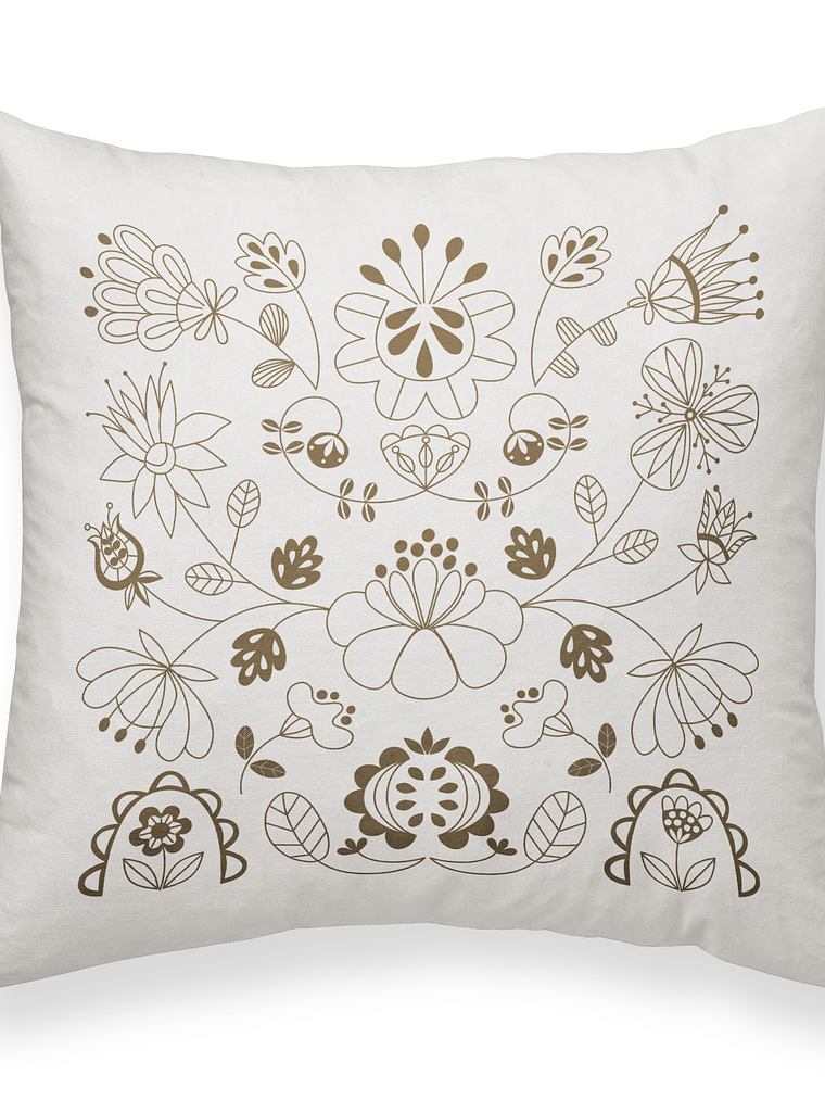 Funda Cojín Folk, impreso en serigrafía 1