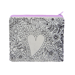 Estuche de tela flores