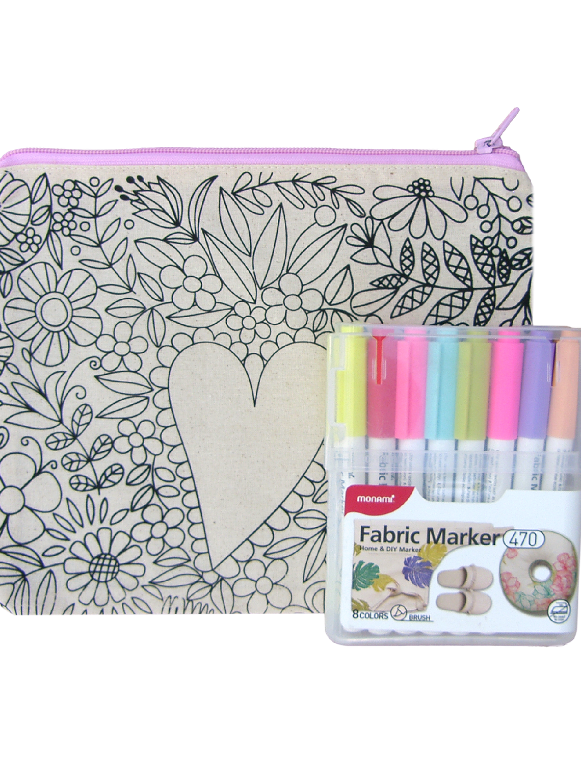 Kit para pintar flor estuche de tela 8 C 1