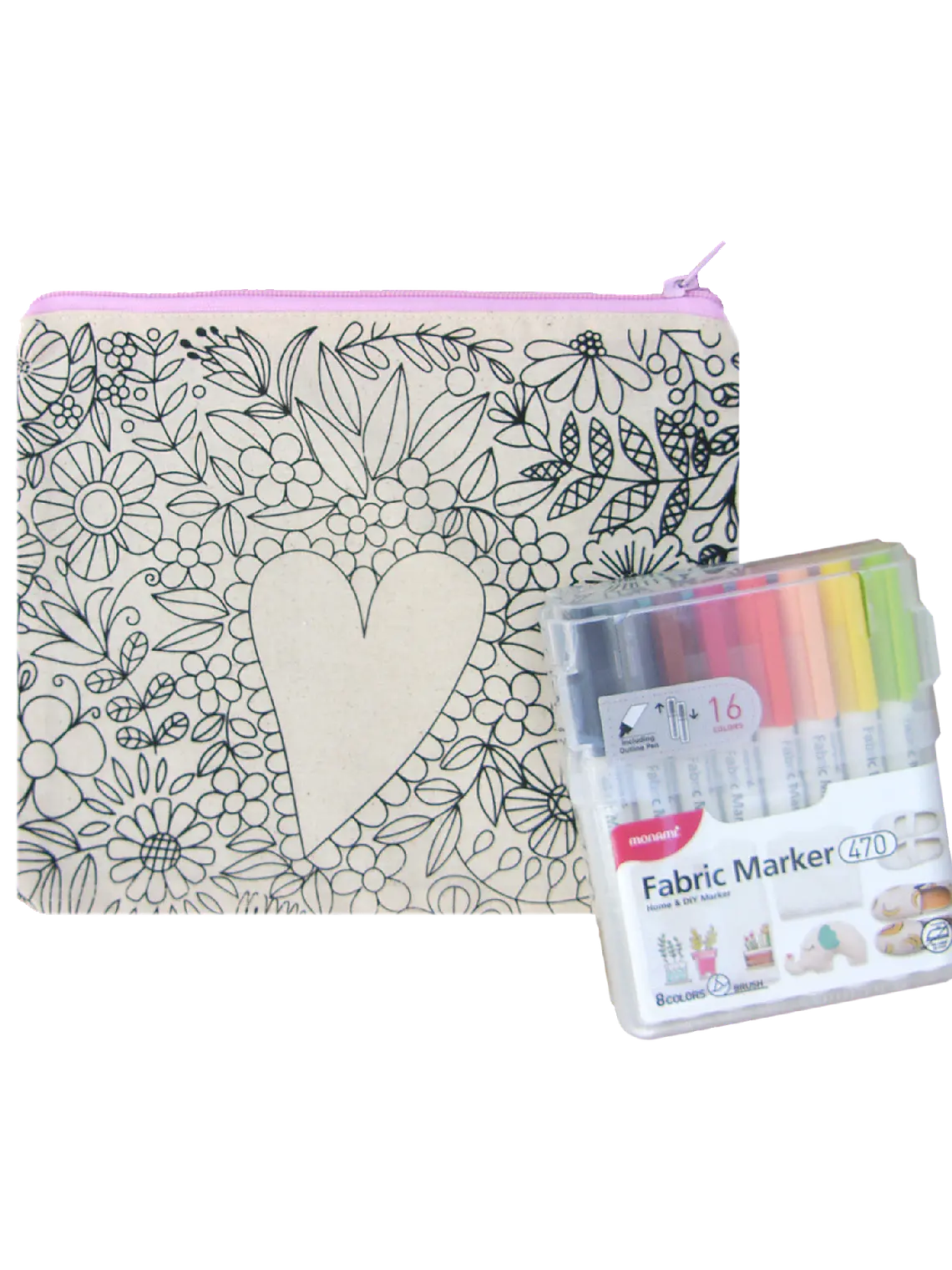 Kit para pintar Flor estuche de tela 16 C 1