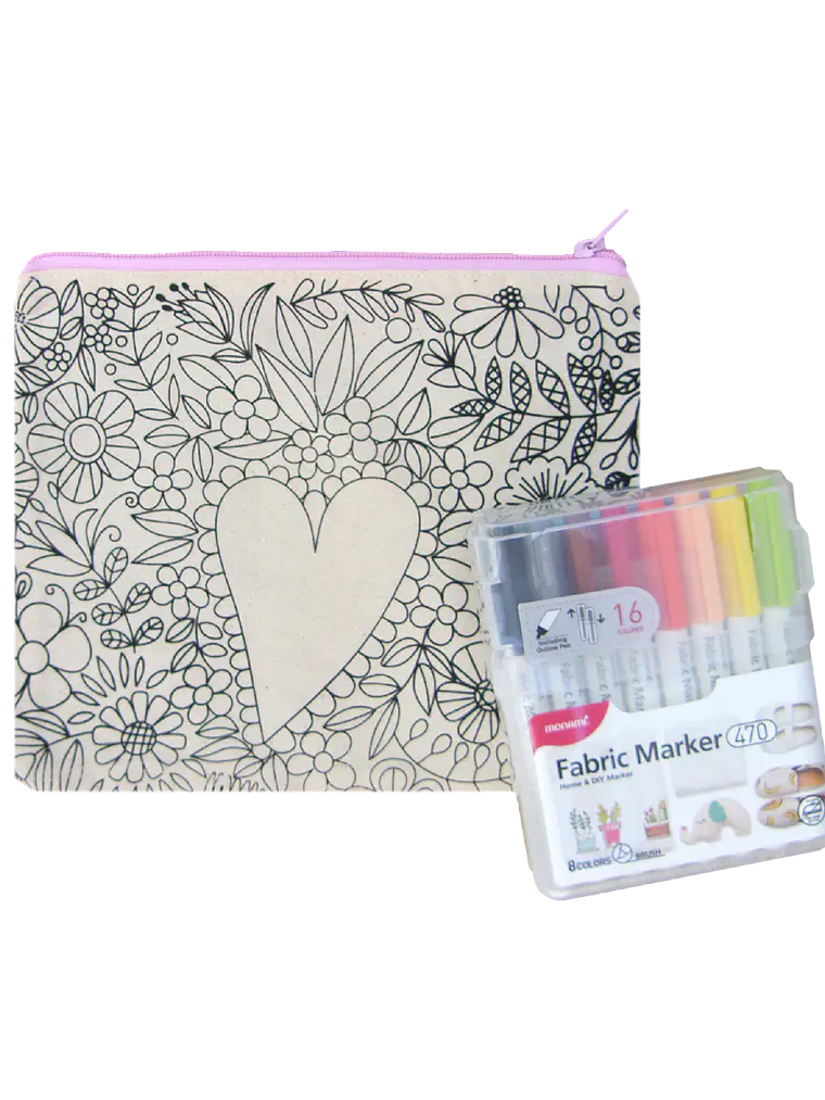 Kit para pintar Flor estuche de tela 16 C 1