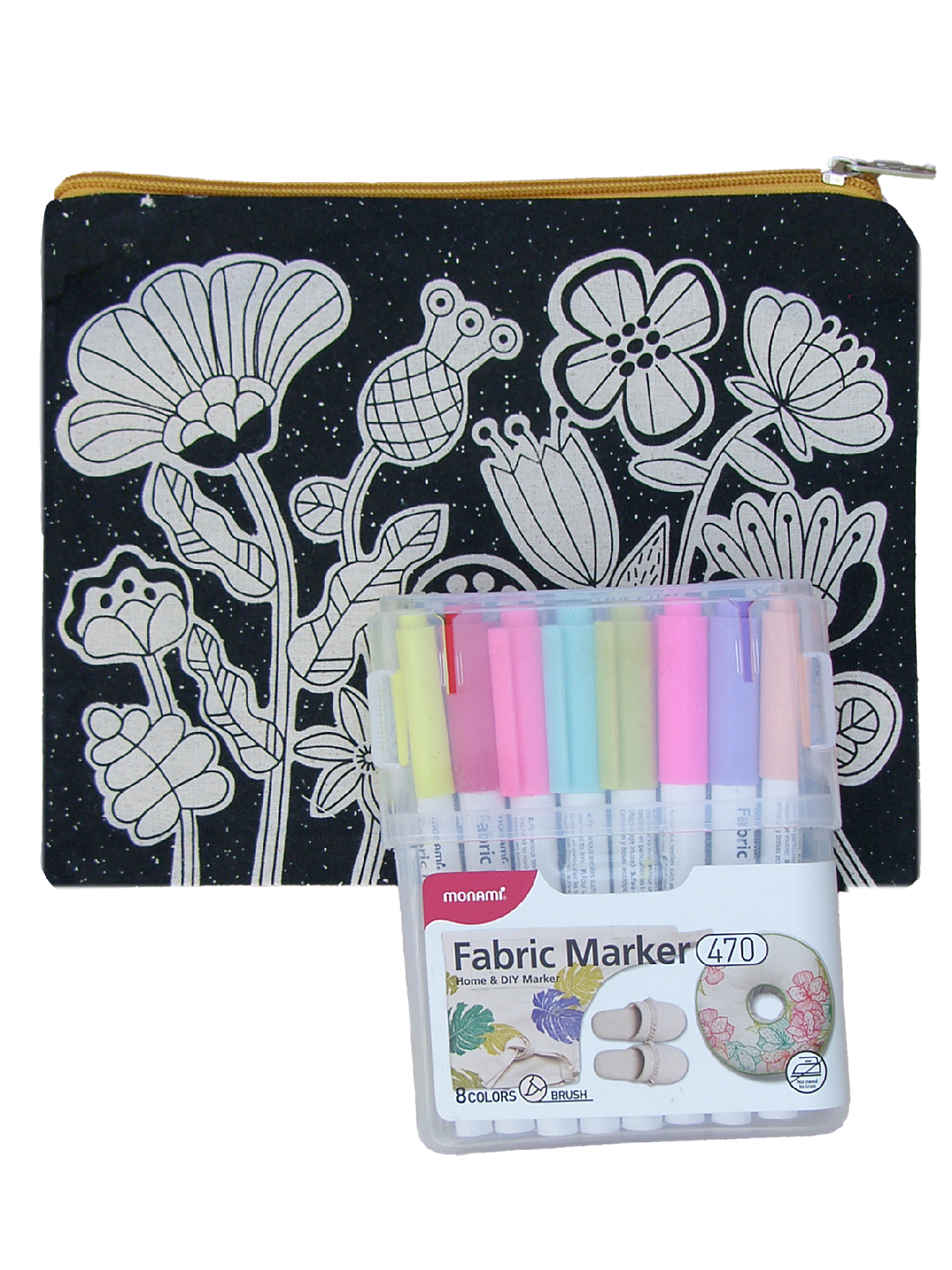 Kit para pintar estuche de tela Folk 8 C 1