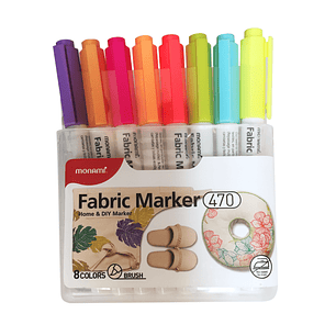 Set 8 marcadores textiles