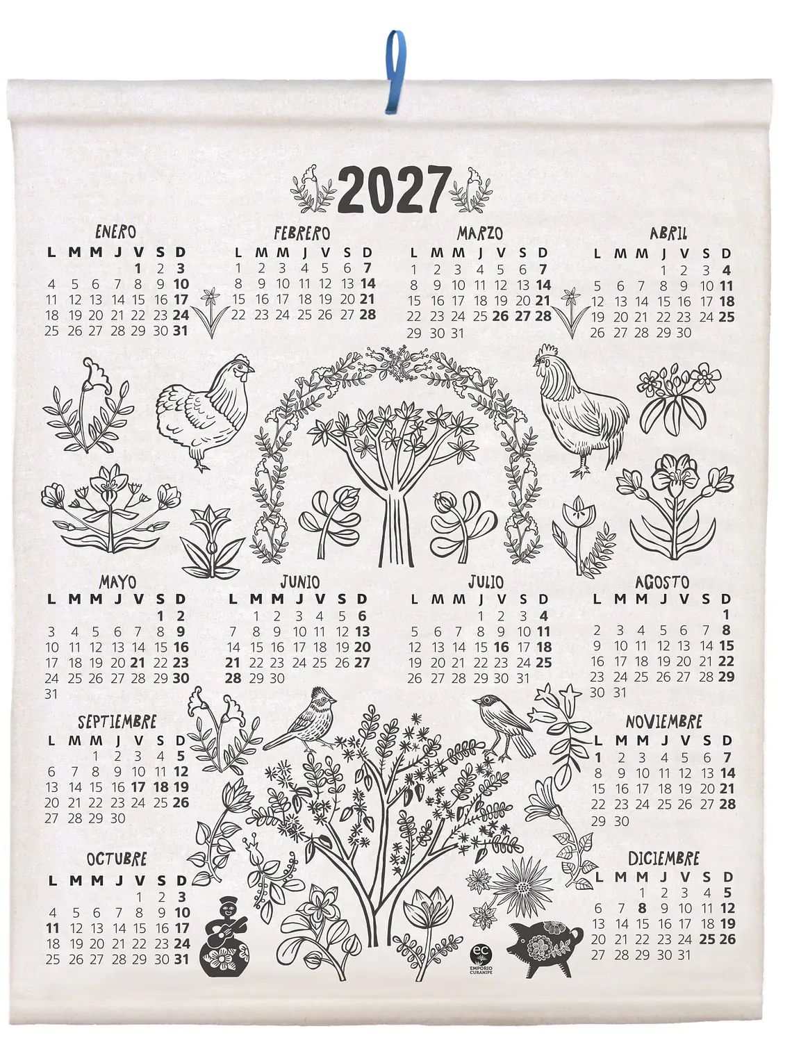 Calendario de Tela 2027 1