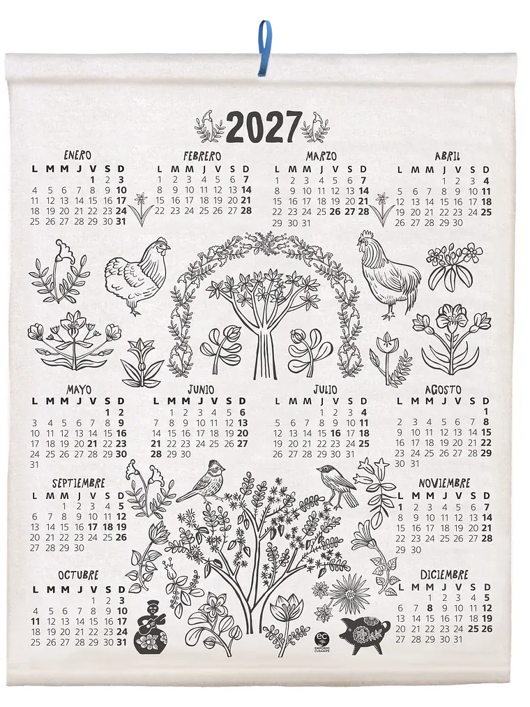 Calendario de Tela 2027 1