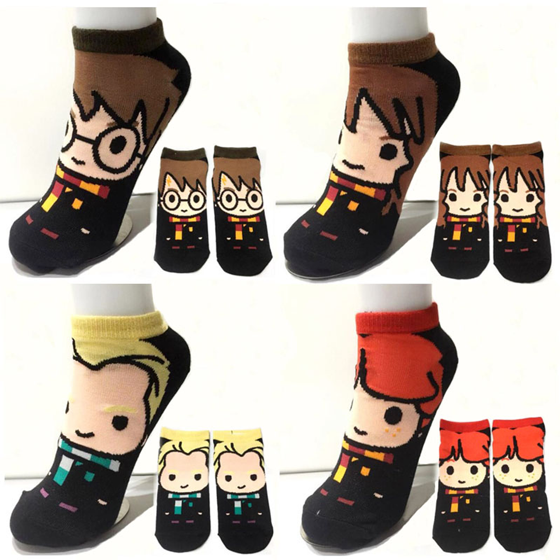 Pack 4 pares Calcetines Harry Potter  1