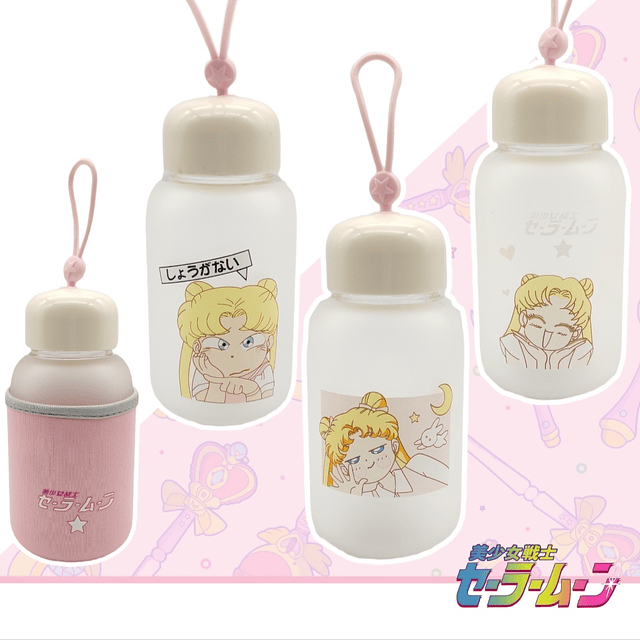 Botellas de agua SailorMoon Tapa blanca