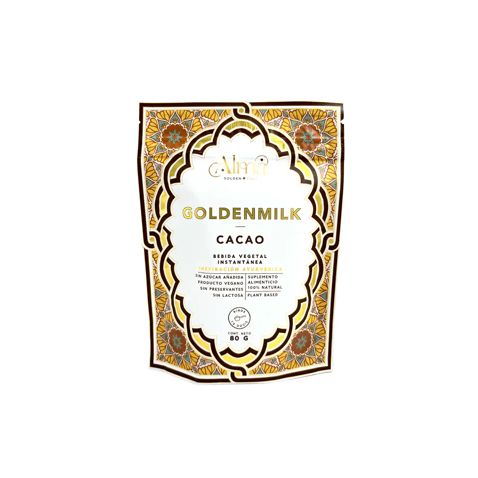 Leche Dorada Golden Milk Cacao Alma Golden Food 80 grs 1