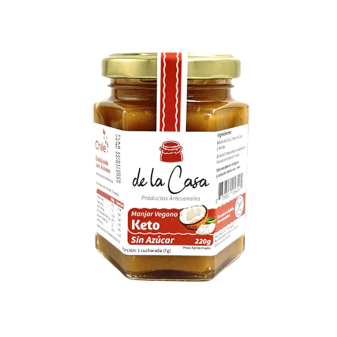 Manjar sin lácteos keto vegano De La Casa 220 grs