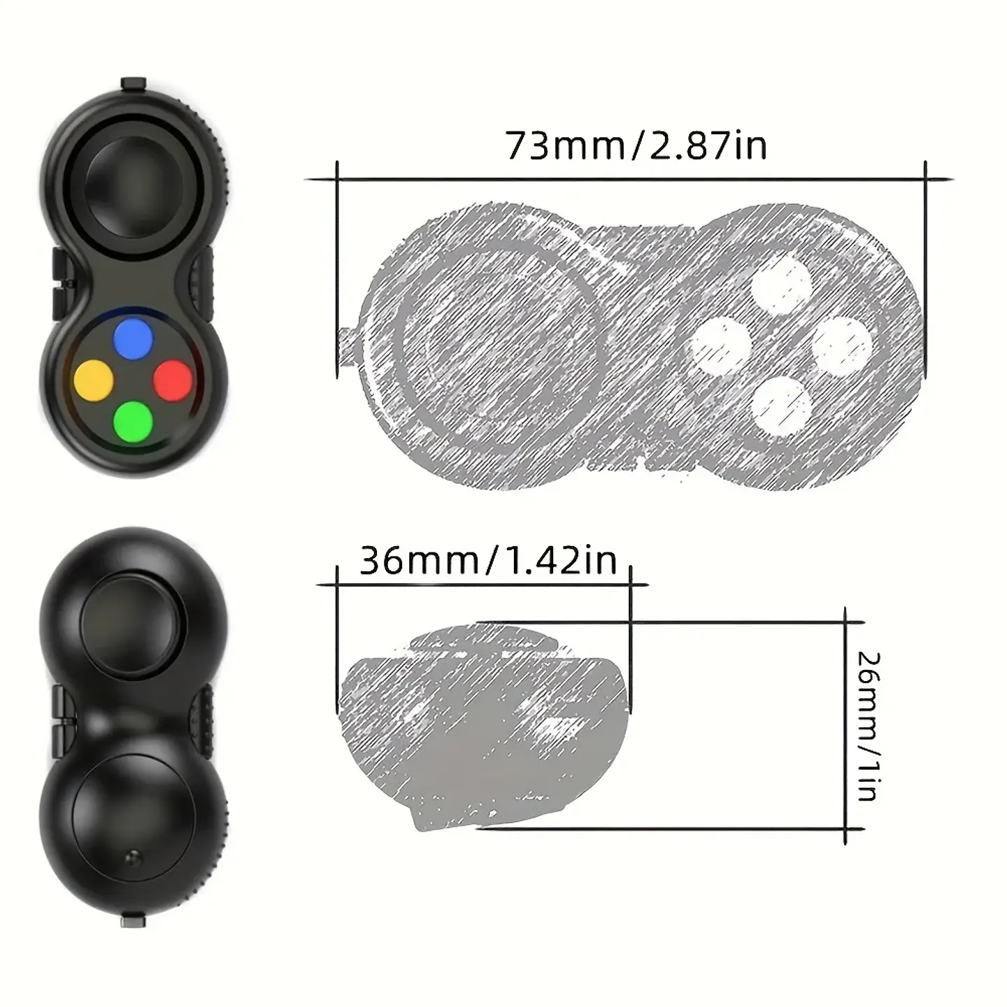 Fidget MINI ANSIEDAD COMPRESIÓN JUGUETE ADULTO Y NIÑOS NEURODIVERGENTE 2