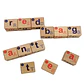 CUBOS MADERAS MAGNÉTICOS MONTESSORI APRENDIZAJE LETRAS ABC NIÑOS - Miniatura 5