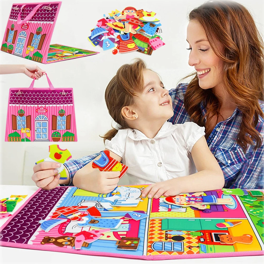 MALETIN APRENDIZAJE VESTIR VELCRO MONTESSORI HABILIDADES DIARIAS NIÑAS