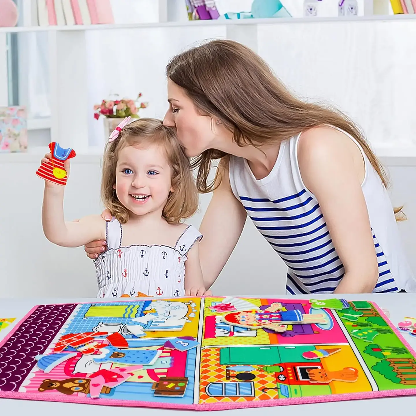 MALETIN APRENDIZAJE VESTIR VELCRO MONTESSORI HABILIDADES DIARIAS NIÑAS 3