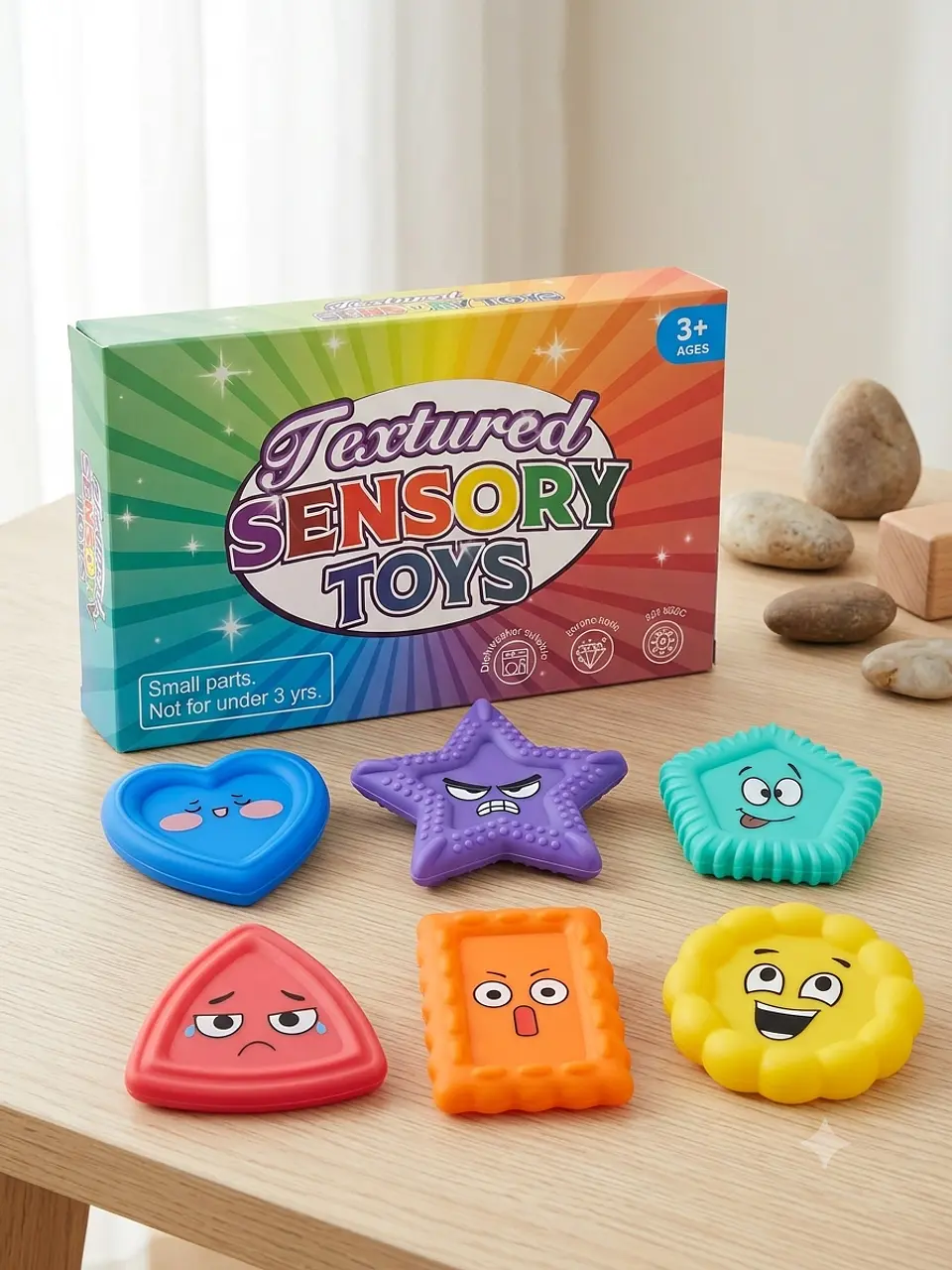 Piedras sensoriales y de emociones autismo tamaño grande 1