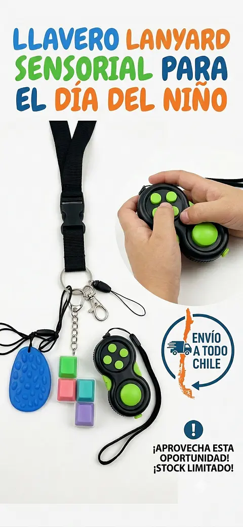 lanyard llavero sensorial 