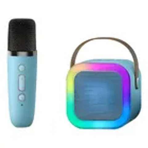 Parlante Karaoke Portátil Mini Con Micrófono Inalámbrico Bt Color Beige