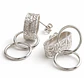 Aros De Plata Colgantes Con Argollas Entrelazadas - Miniatura 1