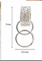 Aros De Plata Colgantes Con Argollas Entrelazadas - Miniatura 3