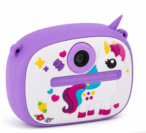 Camara Instantánea Niño Infantil Termica Foto Video Digital Color Unicornio