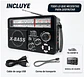 Radio Retro Solar Bt Usb Recargable Am/fm/sw + Linterna Negro - Miniatura 2