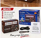 Radio Retro Solar Bt Usb Recargable Am/fm/sw + Linterna Café - Miniatura 1