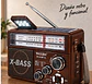 Radio Retro Solar Bt Usb Recargable Am/fm/sw + Linterna Café - Miniatura 2