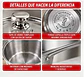 Juego de Ollas y Batería de Cocina de Acero Inoxidable con 15 Piezas - Miniatura 2