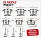 Juego de Ollas y Batería de Cocina de Acero Inoxidable con 15 Piezas - Miniatura 4