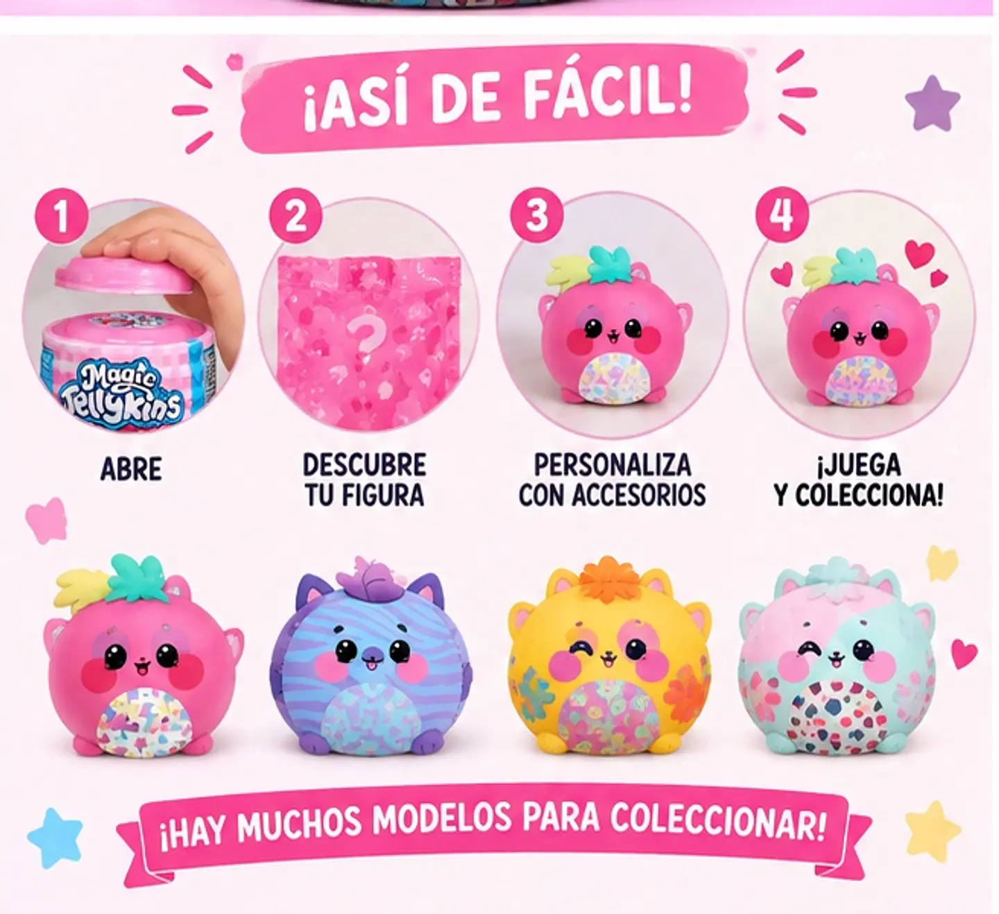 Peluche Sorpresa Magic Jellykins con Transformación Mágica y Aroma, 7.6 cm 2