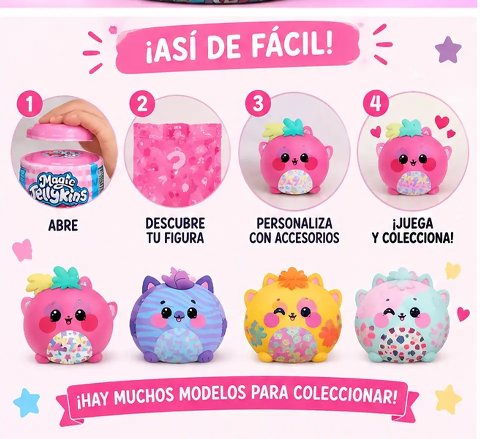 Peluche Sorpresa Magic Jellykins con Transformación Mágica y Aroma, 7.6 cm 2