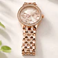 Reloj Geneva Mujer Analógico Oro Rosa Con Cristales - Miniatura 1