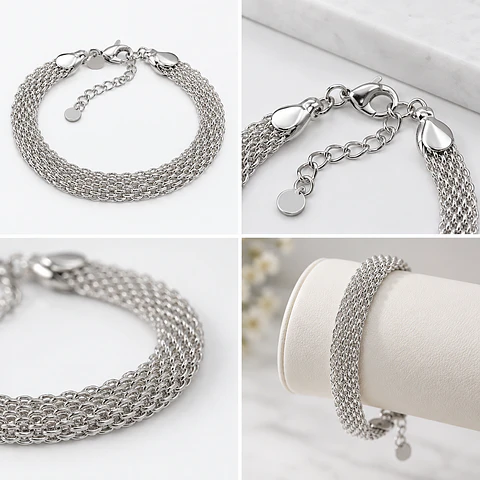 Pulsera Cinta Petate Plata 925