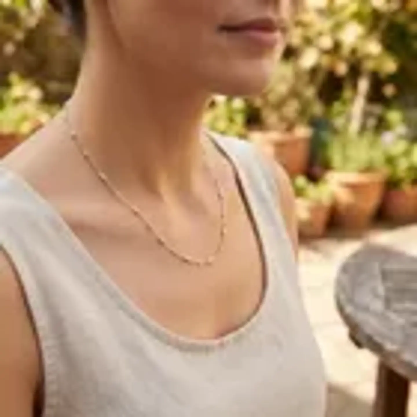 Collar Cadena De Plata Con Barrilitos Para Mujer 1