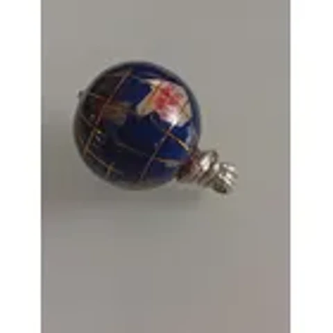 Colgante Globo Terráqueo Lápiz Lázuli Con Engarce Plata