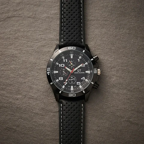 Reloj De Pulsera Gt Grand Touring Puntadas Blancas