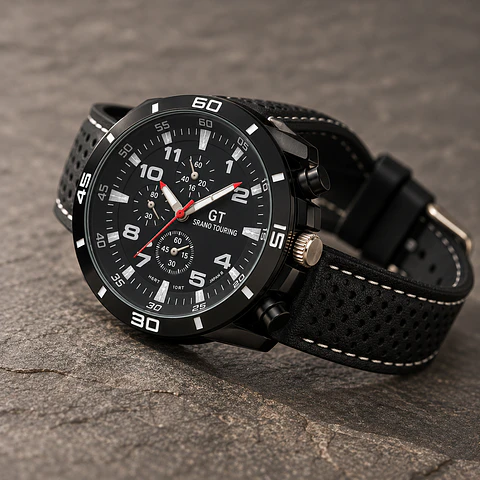 Reloj De Pulsera Gt Grand Touring Puntadas Blancas