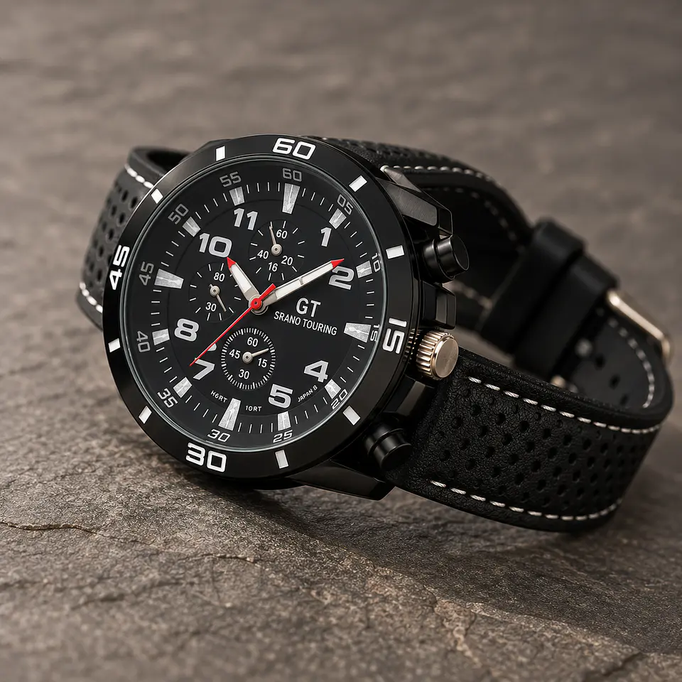 Reloj De Pulsera Gt Grand Touring Puntadas Blancas 2