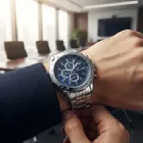 Reloj Orlando Hombre Esfera Azul Correa Plateada