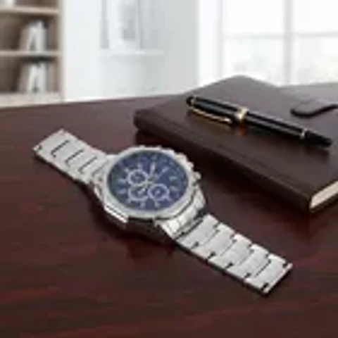 Reloj Orlando Hombre Esfera Azul Correa Plateada